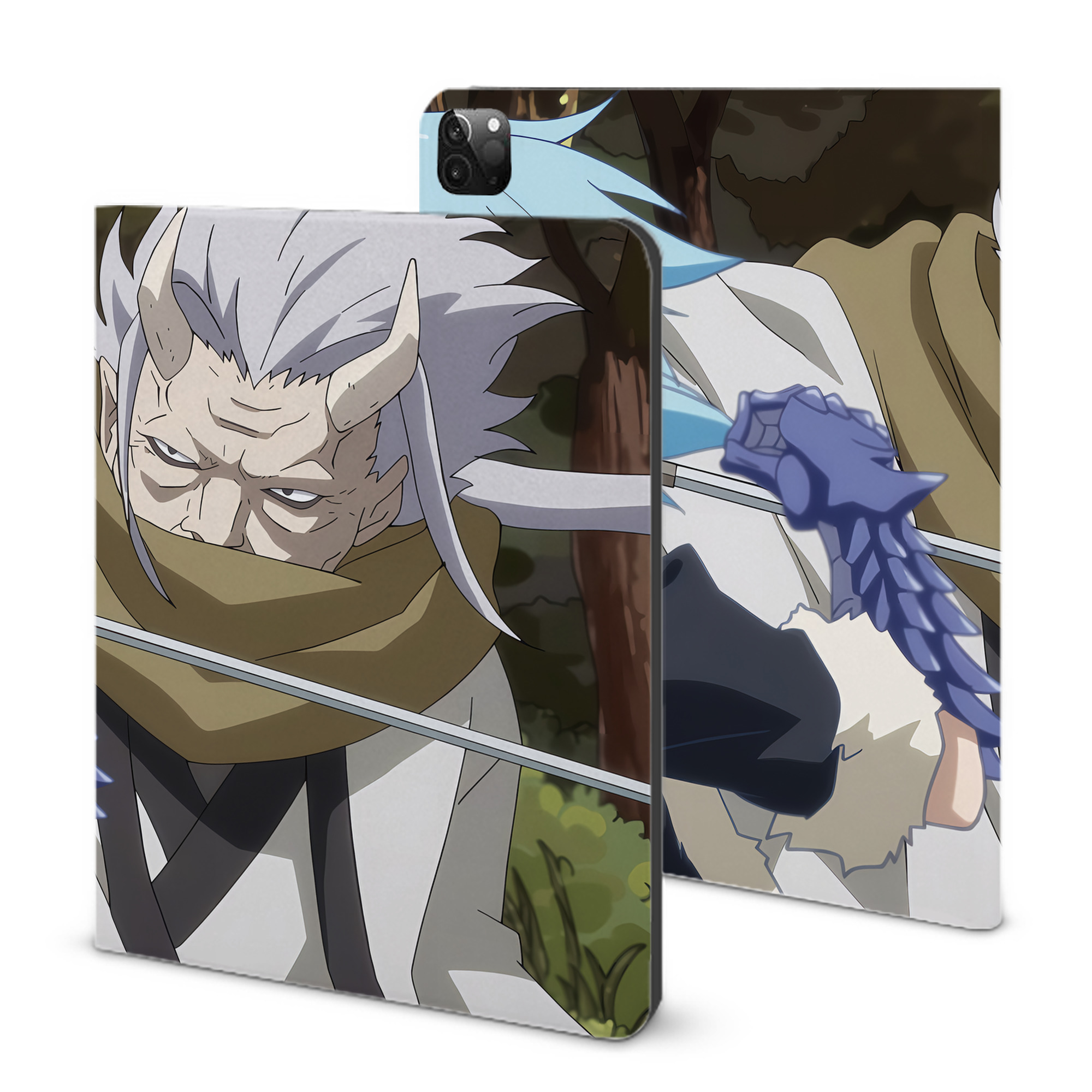 （画像用） 転スラ Regarding Reincarnated to Slime IPadケース ペンホルダー付き ブックスタイルデザイン